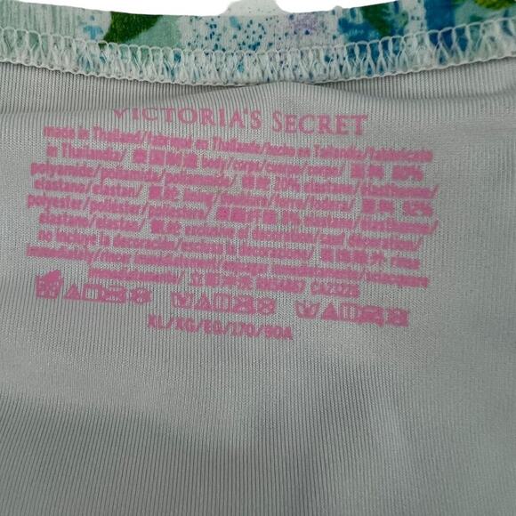 Victorias Secret Blue Green Floral String Bikini Bottom Size XL - Picture 6 of 7